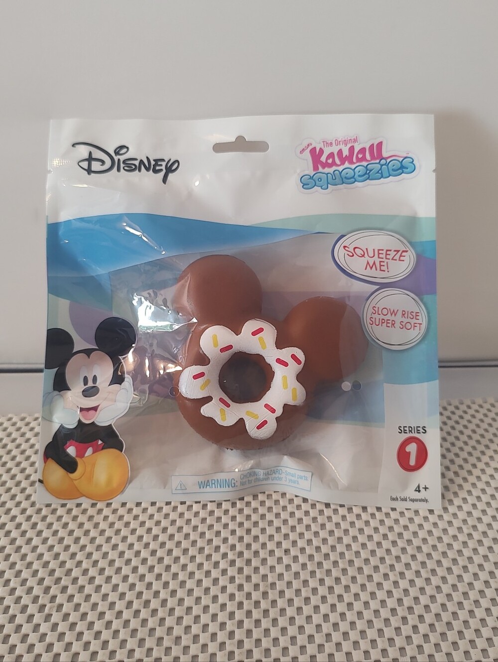 The Original Kawall Squeezies Disney Series 1 Mickey Donut Toy